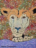 Origineel Handgeschilderd Schilderij Leeuw 57 x 42 cm Nieuw, Ophalen of Verzenden