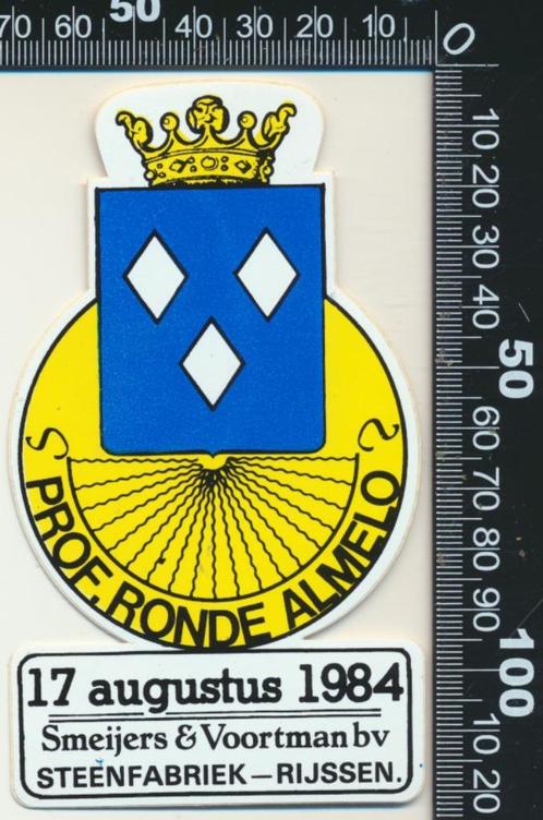 Sticker: Prof Ronde Almelo 1984 - Steenfabriek Rijssen, Verzamelen, Stickers, Zo goed als nieuw, Sport, Verzenden