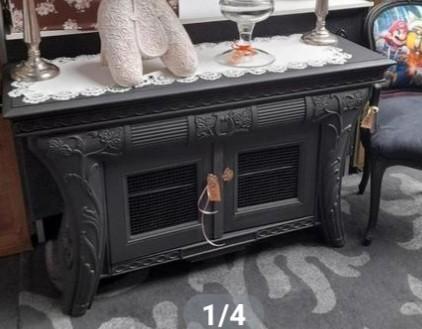 Mat zwart dressoire, Huis en Inrichting, Kasten | Dressoirs, Zo goed als nieuw, 50 tot 100 cm, 25 tot 50 cm, Ophalen