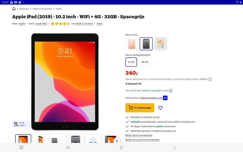 i pad, 10 inch, 32 GB, Nieuw, Ophalen of Verzenden