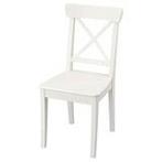 2x Ikea Ingolf stoelen wit met kussens - Zo goed als nieuw, Huis en Inrichting, Stoelen, Ophalen, Zo goed als nieuw, Wit, Twee