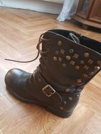 Bikerboots met studs, Lage of Enkellaarzen, Zo goed als nieuw, Zwart, Verzenden