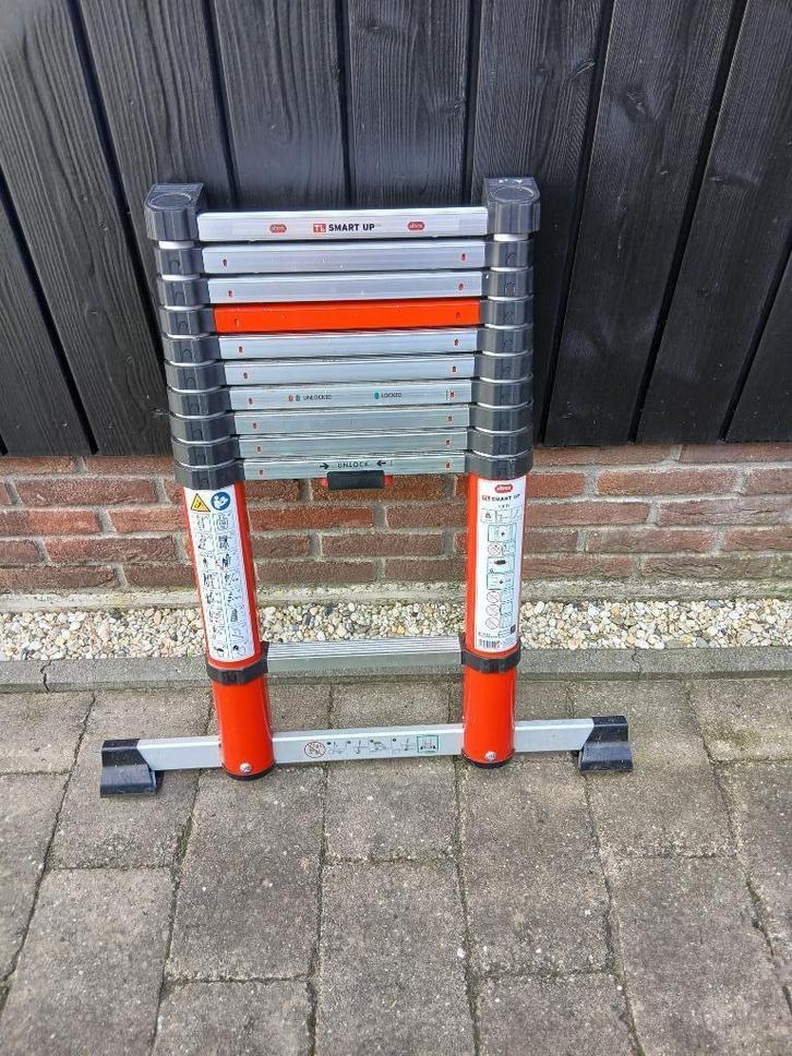 Telescoopladder, Doe-het-zelf en Verbouw, Ladders en Trappen, Ladder, 2 tot 4 meter, Ophalen