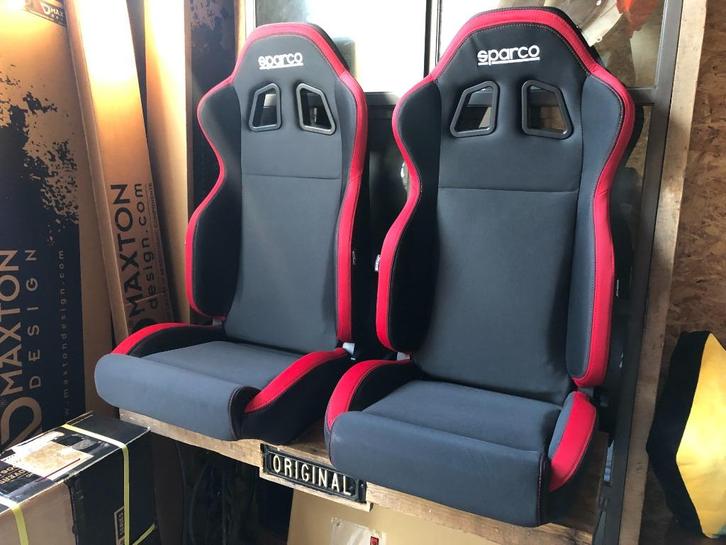 Sparco R100 Zwart Rood Kuipstoel Sportstoel Racestoel, Auto diversen, Tuning en Styling, Ophalen of Verzenden