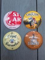 4 taplenzen La Chouffe  Stella Artois,  tripel D'Anvers,  tr, Verzamelen, Biermerken, Ophalen of Verzenden, Zo goed als nieuw