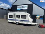 HOBBY De Luxe 450 UF ’07 (Vastbed, Rondzit), Caravans en Kamperen, Vast bed, Rondzit, Hobby, Bedrijf