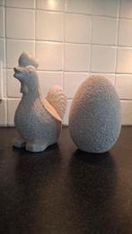 Stenen Kip en Ei Decoratie, Ophalen of Verzenden, Zo goed als nieuw, Steen, Dierenbeeld