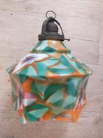 Antieke hanglamp met orginele koperen fitting, Antiek en Kunst, Ophalen of Verzenden