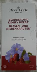 Jacob Hooy blaas&nierkruiden theezakjes-ONGEOPEND-9 doosjes, Ophalen of Verzenden, Nieuw, Poeder of Drank