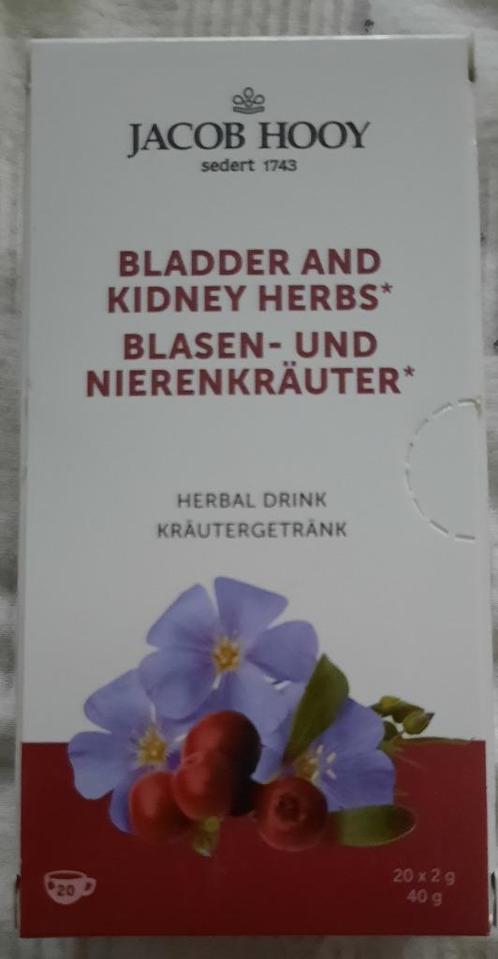 Jacob Hooy blaas&nierkruiden theezakjes-ONGEOPEND-9 doosjes, Sport en Fitness, Gezondheidsproducten en Wellness, Nieuw, Poeder of Drank