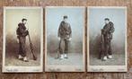 Cdv 3 stuks Pro Patria Studenten Leiden weerbaarheid, Verzamelen, Militaria | Algemeen, Verzenden, Landmacht, Nederland