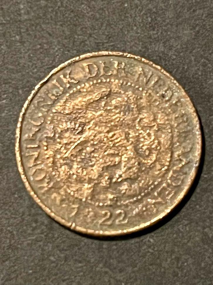 1 cent Wilhelmina uit 1922, Postzegels en Munten, Munten | Nederland, 1 cent, Koningin Wilhelmina, Ophalen of Verzenden