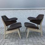 2 Vintage Webe Teeffelen club chair pelican fauteuil stoel, Gebruikt, Ophalen