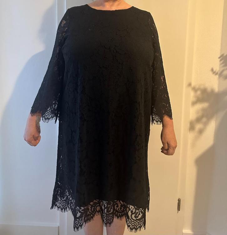 ONLY Carmakoma kanten jurk zwart n-w plus size mt 48, Kleding | Dames, Grote Maten, Nieuw, Jurk, Zwart, Ophalen of Verzenden