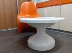 Kartell design Italië Rocchetto tafel wit space age jaren 70, Minder dan 50 cm, Kunststof, Rond, Gebruikt