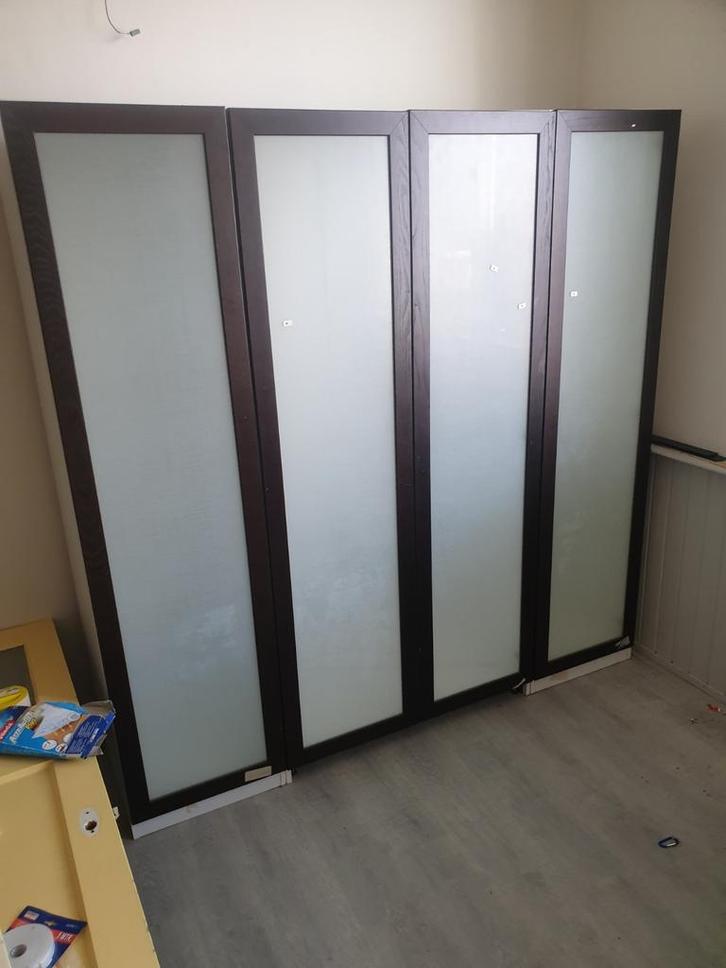 Kledingkast met glazen deuren Ikea Pax kasten 3  stuks, Huis en Inrichting, Kasten | Kledingkasten, Gebruikt, 200 cm of meer, 150 tot 200 cm