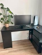 Hoekbureau zwart, Huis en Inrichting, Bureaus, Ophalen, Zo goed als nieuw, Bureau