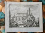 Originele antieke prent uit 1750! Volksopstand Haarlem 1492, Antiek en Kunst, Kunst | Etsen en Gravures, Ophalen of Verzenden