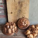 1x Brocante oude Franse koperen bakvorm puddingvorm *Etage3*, Gebruikt, ., Ophalen of Verzenden, .