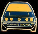 Volkswagen Golf- Garage Michel pin, Verzamelen, Speldjes, Pins en Buttons, Verzenden, Nieuw, Transport, Speldje of Pin