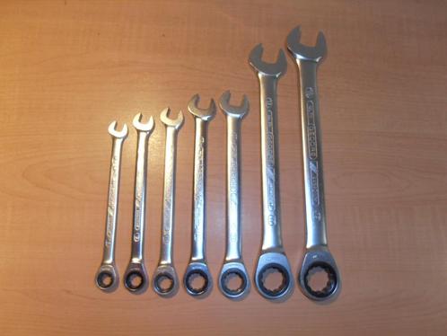 Zgan GEDORE steek-ringratel sleutel set type No.7R (8-19mm)., Doe-het-zelf en Verbouw, Gereedschap | Handgereedschap, Zo goed als nieuw