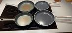 Koekenpannen Set, Huis en Inrichting, Keuken | Potten en Pannen, Ophalen of Verzenden, Gebruikt, Rvs, Inductieplaat
