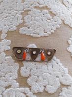 Broche met bloedkoraal, Sieraden, Tassen en Uiterlijk, Antieke sieraden, Ophalen of Verzenden, Zilver, Broche