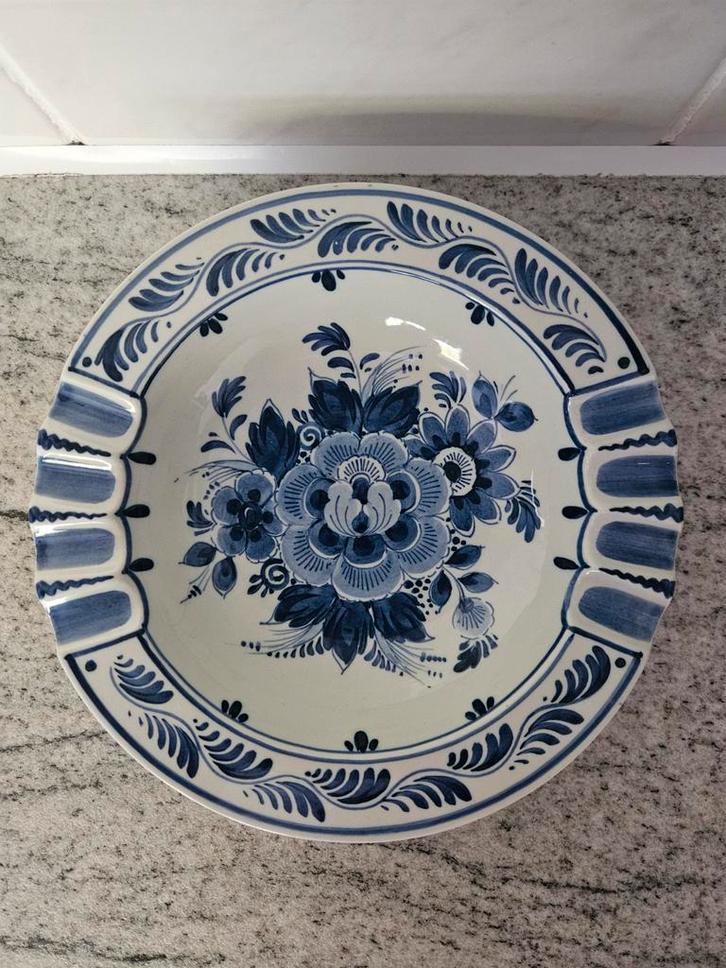 Delfts Blauw Schaal Claudy Enschede Handgeschilderd, Antiek en Kunst, Antiek | Keramiek en Aardewerk, Ophalen of Verzenden