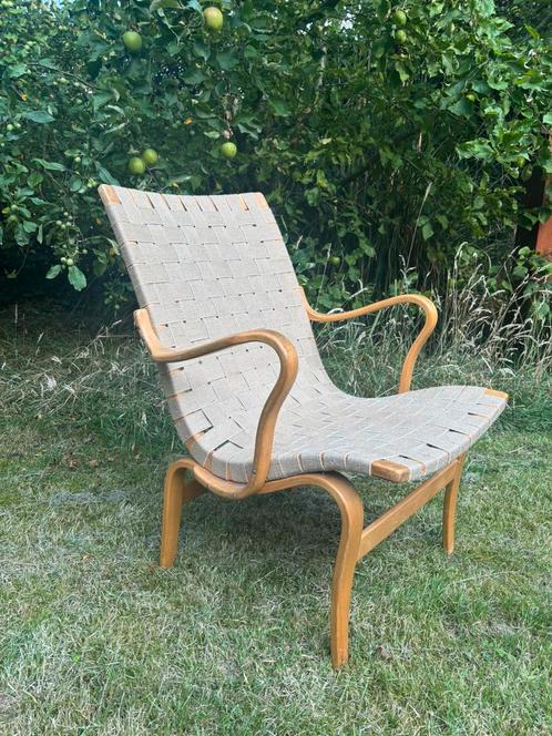 Te Koop: Bruno Matthsson Eva fauteuil, Huis en Inrichting, Fauteuils, Gebruikt, Hout, Ophalen