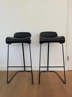 👉 KRISTALIA BCN designer kruk / barkruk 2x zwart z.g.a.n., Huis en Inrichting, Met voetsteun, 60 tot 90 cm, Ophalen of Verzenden