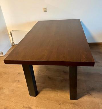 Massief Eiken eettafel 160 X 100 cm ( Nieuwstaat)  beschikbaar voor biedingen