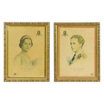 Statieportretten Astrid Leopold Jacques Chocolade Jaren 30 beschikbaar voor biedingen