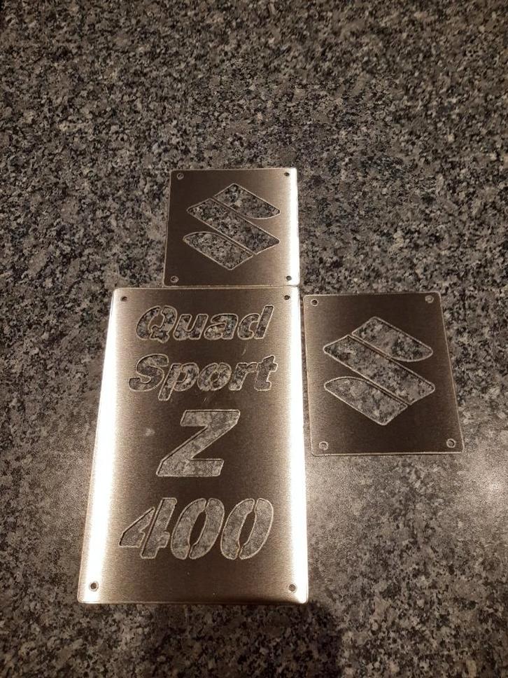 Suzuki LTZ 400 RVS Warning Tags nieuw, Motoren, Accessoires | Overige, Nieuw, Ophalen of Verzenden