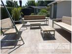 Salontafel Steigerhout met steigerbuis verzinkt, Huis en Inrichting, Vierkant, Nieuw, Minder dan 50 cm, Industrieel