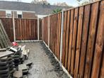 Schutting Nobifix hout met wit(lichtgrijs) betonsysteem, Ophalen, 1 tot 2 meter, Minder dan 3 meter, Nieuw