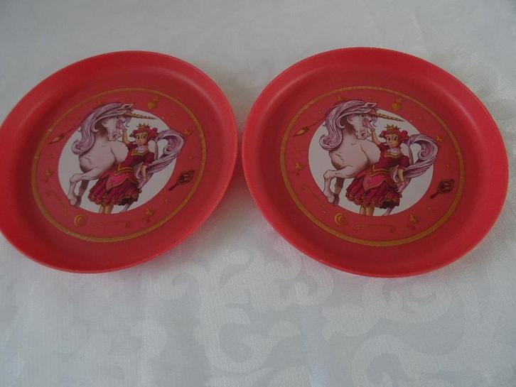 efteling bordjes kunststof Unicorn Pardijntje, Verzamelen, Efteling, Zo goed als nieuw, Gebruiksvoorwerp, Ophalen of Verzenden