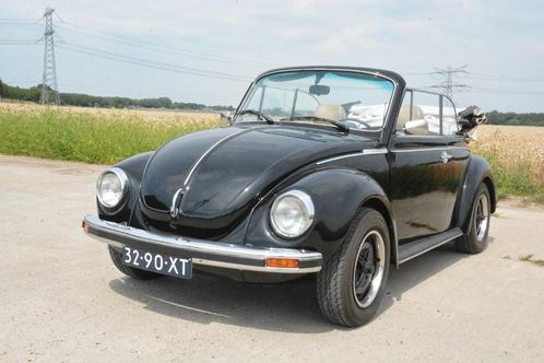 VW kever 1303 Cabrio 1973 zwart topstaat origineel NL, Auto's, Volkswagen, Particulier, Benzine, Cabriolet, Origineel Nederlands