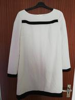 Elegante witte jurk met zwarte biezen maat XL merk Nife!!, Maat 42/44 (L), Ophalen of Verzenden, Wit, Zo goed als nieuw