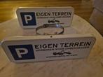 2x Eigen terrein bord verkeersbord incl. Bevestiging, Ophalen of Verzenden, Gebruikt