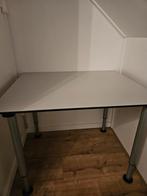 Gispen Bureau - Verstelbaar, Lichtgrijs, 100x80cm, Ophalen, 75 cm of meer, 50 tot 100 cm, Minder dan 100 cm