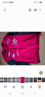Vintage Varsity Jas - Roze/Zwart, Maat 52/54 (L), Onbekend, Ophalen of Verzenden, Roze