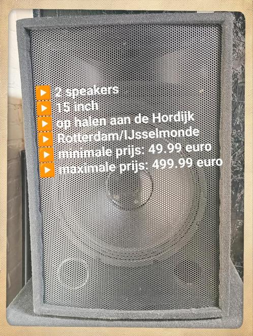 🟥Skytec 2 x 15 inch full range speakers., Audio, Tv en Foto, Luidsprekers, Zo goed als nieuw, Overige typen, 120 watt of meer