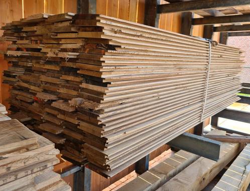 Eiken windgedroogd sponningplanken. Wandbekelding/dakbeschot, Tuin en Terras, Palen, Balken en Planken, Nieuw, Planken, 250 cm of meer