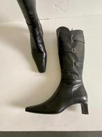 i655 Lilian: maat 39 hoge leren laarzen zwart leer schoenen, Hoge laarzen, Lilian, Zwart, Ophalen of Verzenden