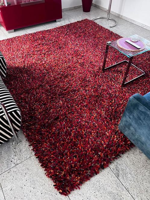 Tapijt, hoogpolig wollen tapijt, vloerkleed, Huis en Inrichting, Stoffering | Tapijten en Kleden, Zo goed als nieuw, 200 cm of meer