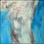 Modern schilderij naakte vrouw torso, Antiek en Kunst, Ophalen