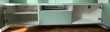 IKEA Besta TV Meubel - Lichtgroen/Wit, incl. toppaneel! beschikbaar voor biedingen
