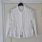 Off White blouse met plooitjes en ruches van only. Kort mode, Kleding | Dames, Blouses en Tunieken, Maat 42/44 (L), Ophalen of Verzenden