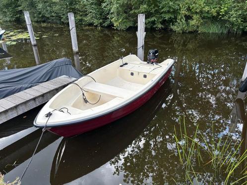 Garda 390 sloep / visboot met 6pk Mercury + trailer, Watersport en Boten, Motorboten en Motorjachten, Gebruikt, Polyester, Tot 6 meter