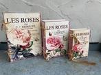 DECORATIE BOEKEN LES ROSES 3 DLG GROTE SET, -, -, Nieuw, Ophalen of Verzenden